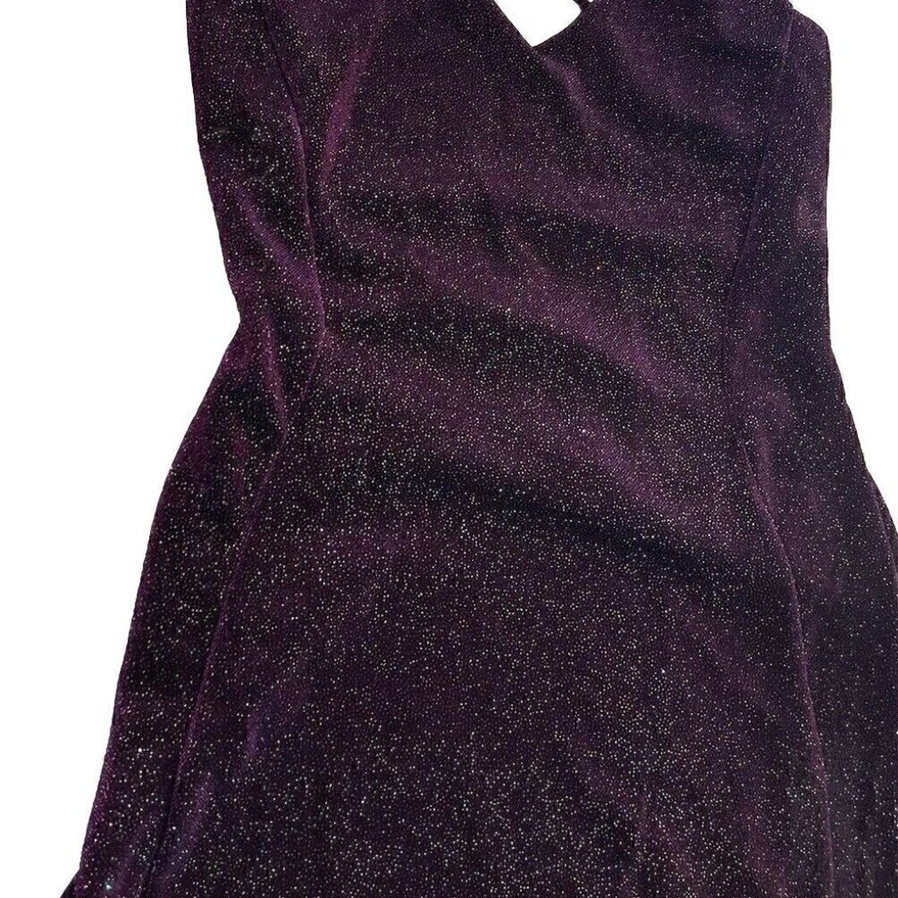 Windsor Women’s Dress Y2K Purle Sparkly fairy Mini Dress Two Tone Prom Party - Picture 2 of 16